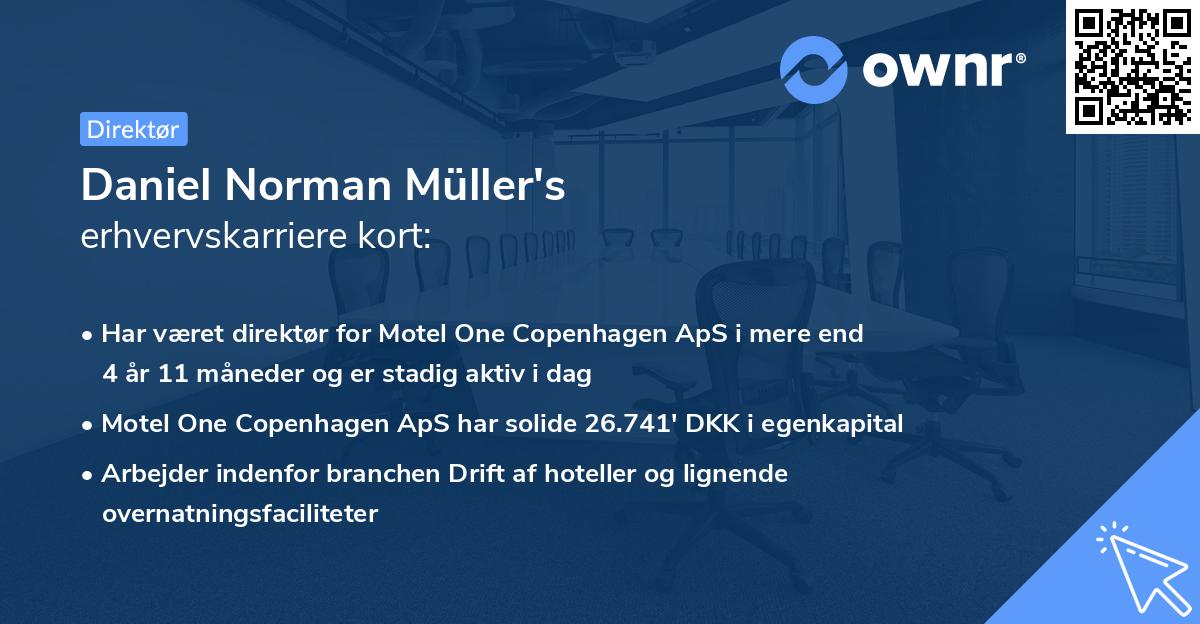 Daniel Norman Müller's erhvervskarriere kort