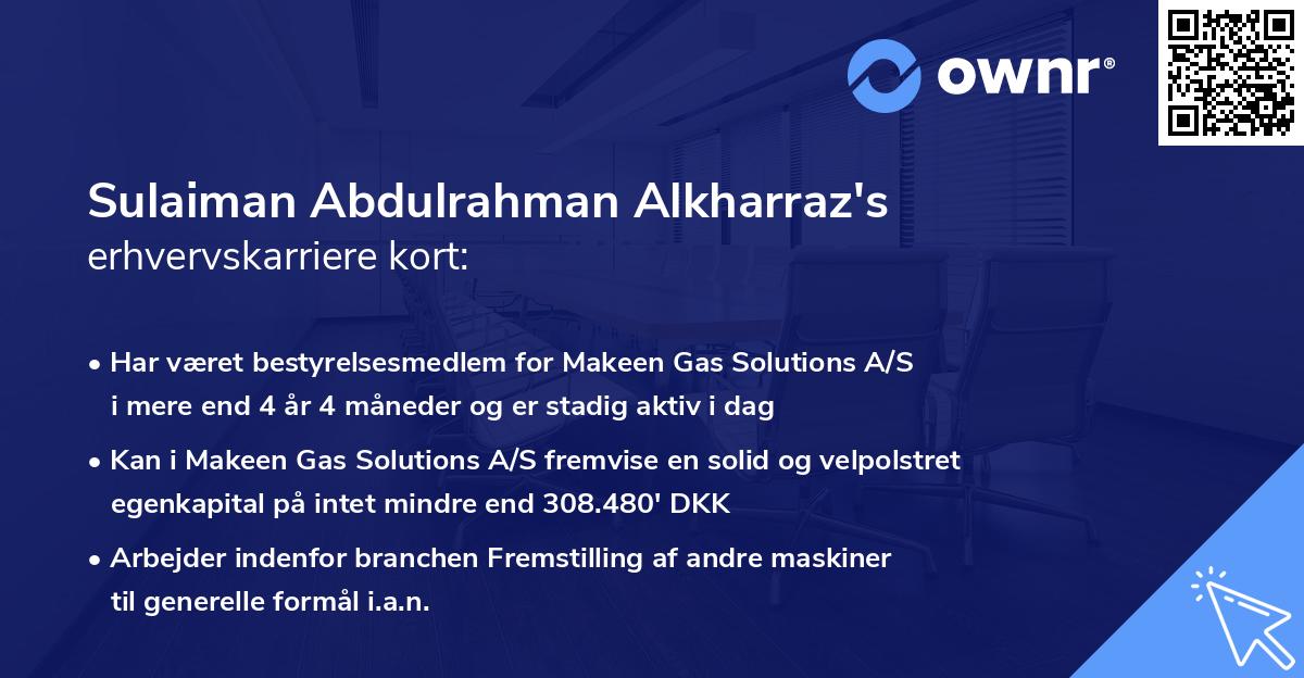 Sulaiman Abdulrahman Alkharraz's erhvervskarriere kort