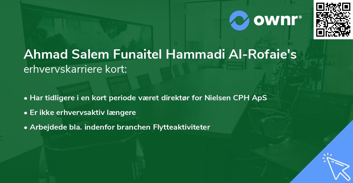 Ahmad Salem Funaitel Hammadi Al-Rofaie's erhvervskarriere kort