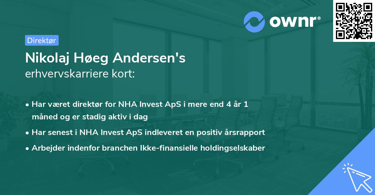 Nikolaj Høeg Andersen's erhvervskarriere kort