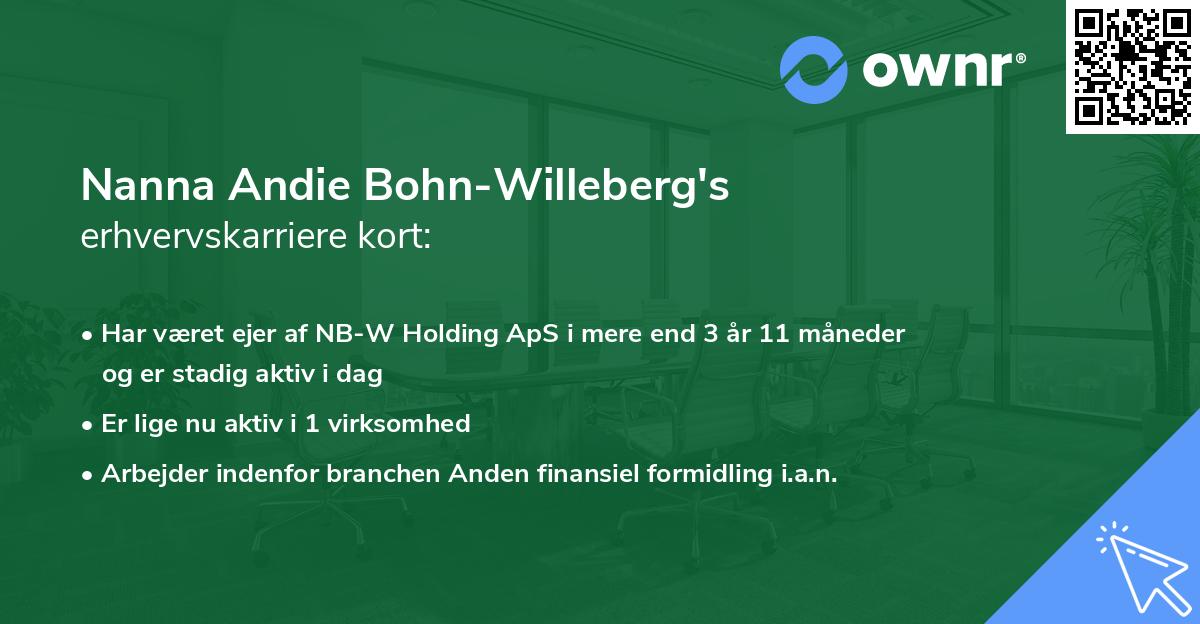 Nanna Andie Bohn-Willeberg's erhvervskarriere kort