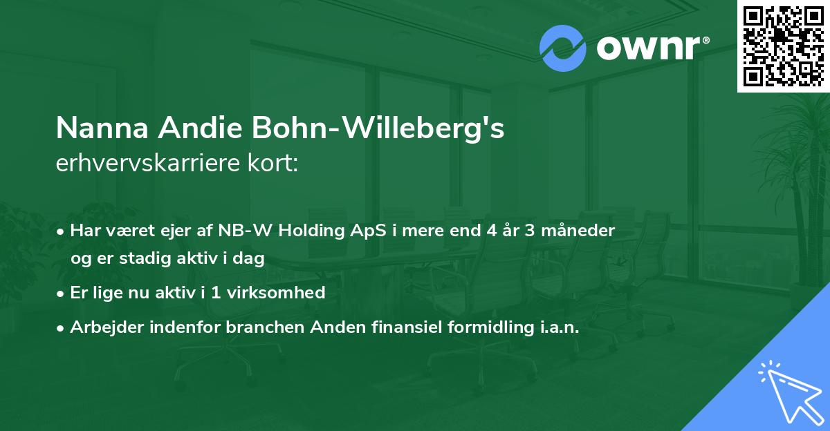 Nanna Andie Bohn-Willeberg's erhvervskarriere kort