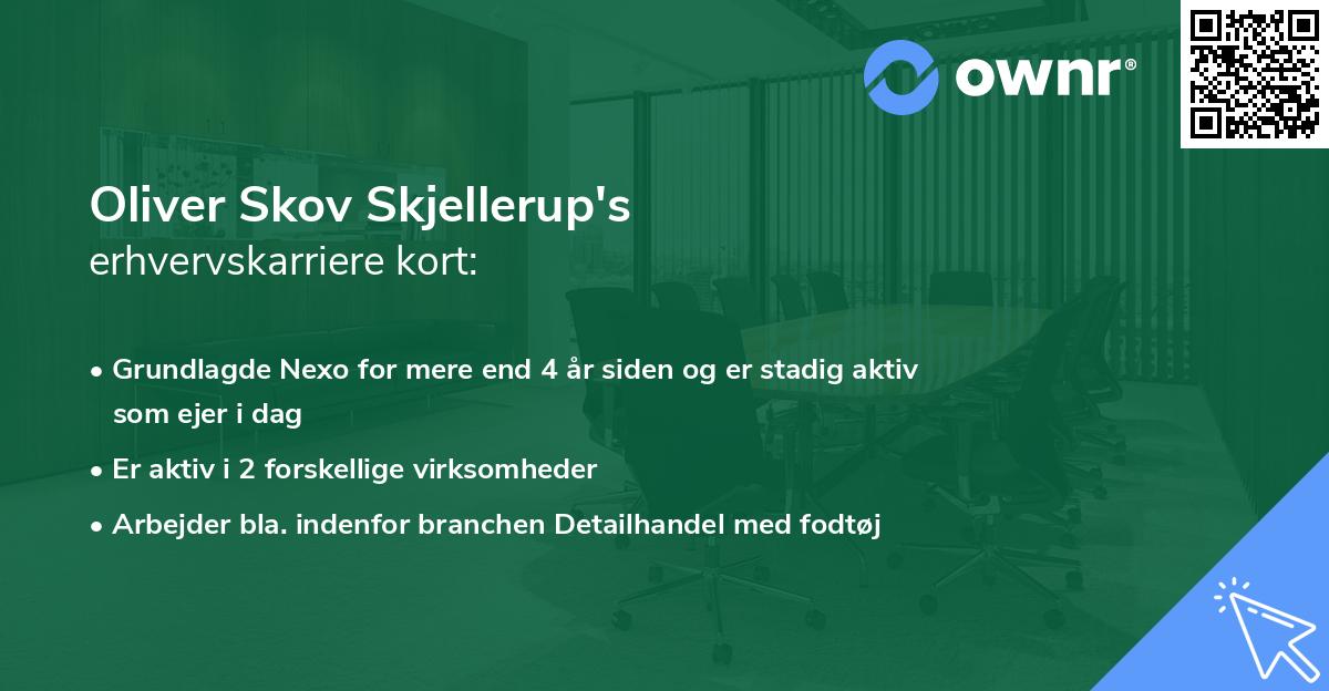 Oliver Skov Skjellerup's erhvervskarriere kort