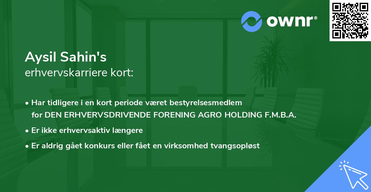 Aysil Sahin's erhvervskarriere kort