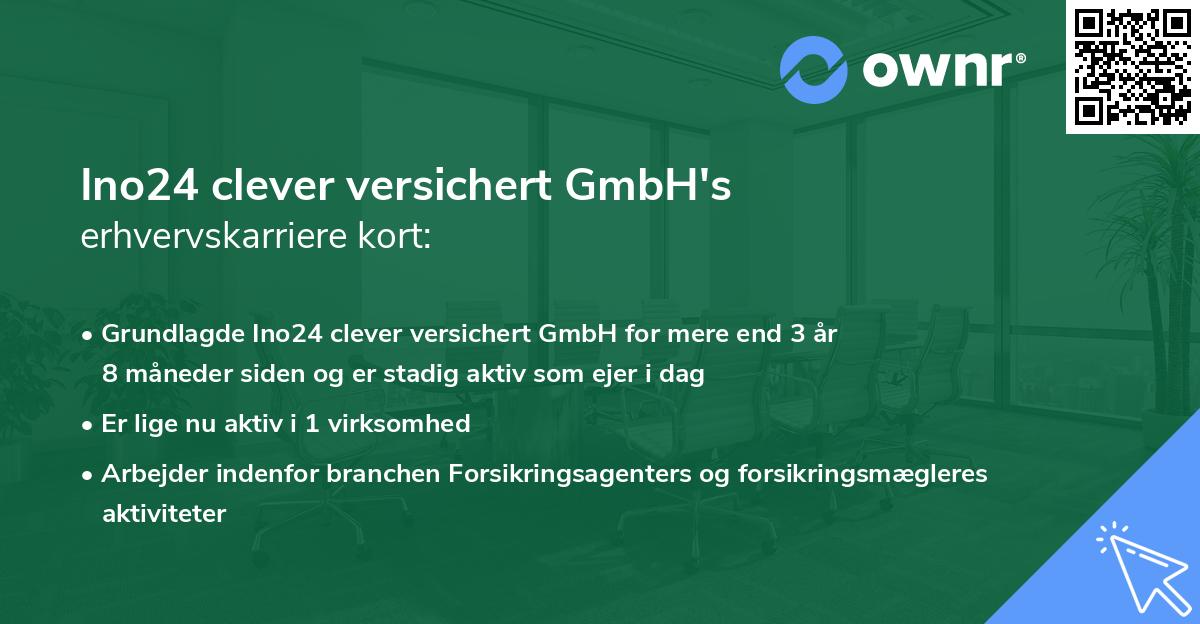 Ino24 clever versichert GmbH's erhvervskarriere kort