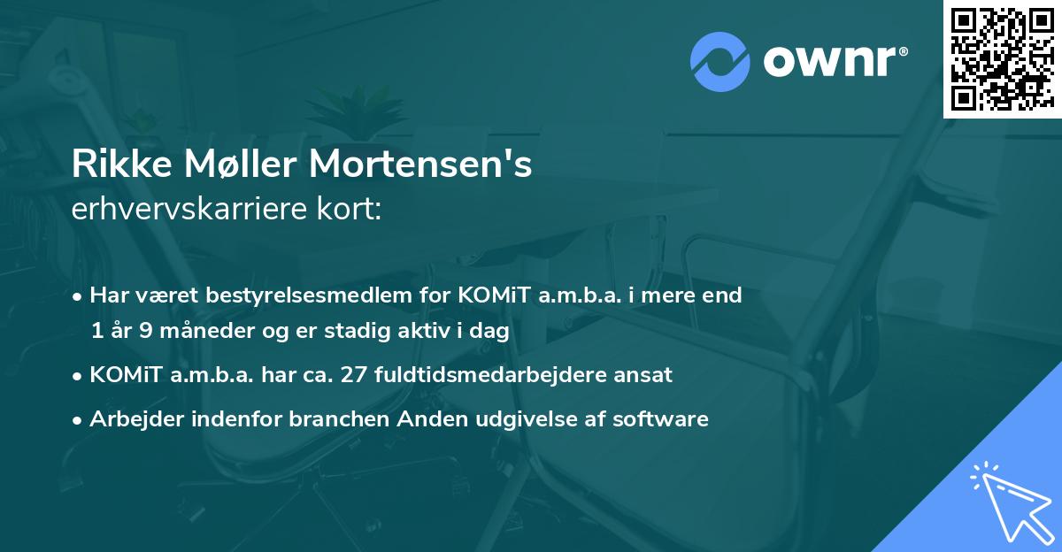 Rikke Møller Mortensen's erhvervskarriere kort