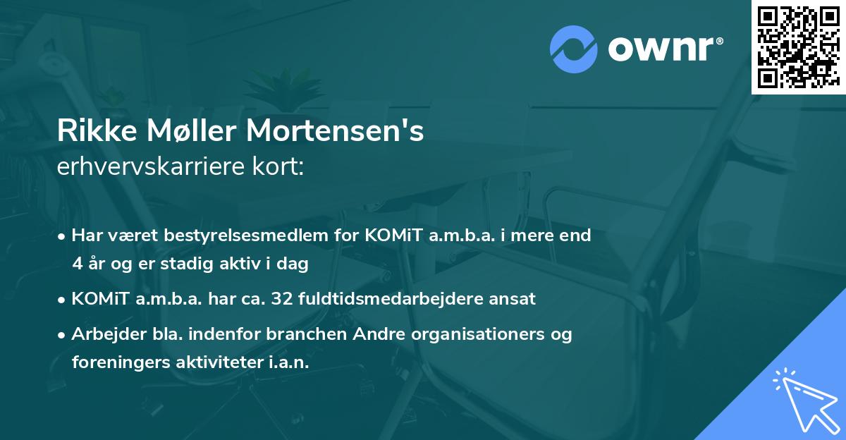 Rikke Møller Mortensen's erhvervskarriere kort