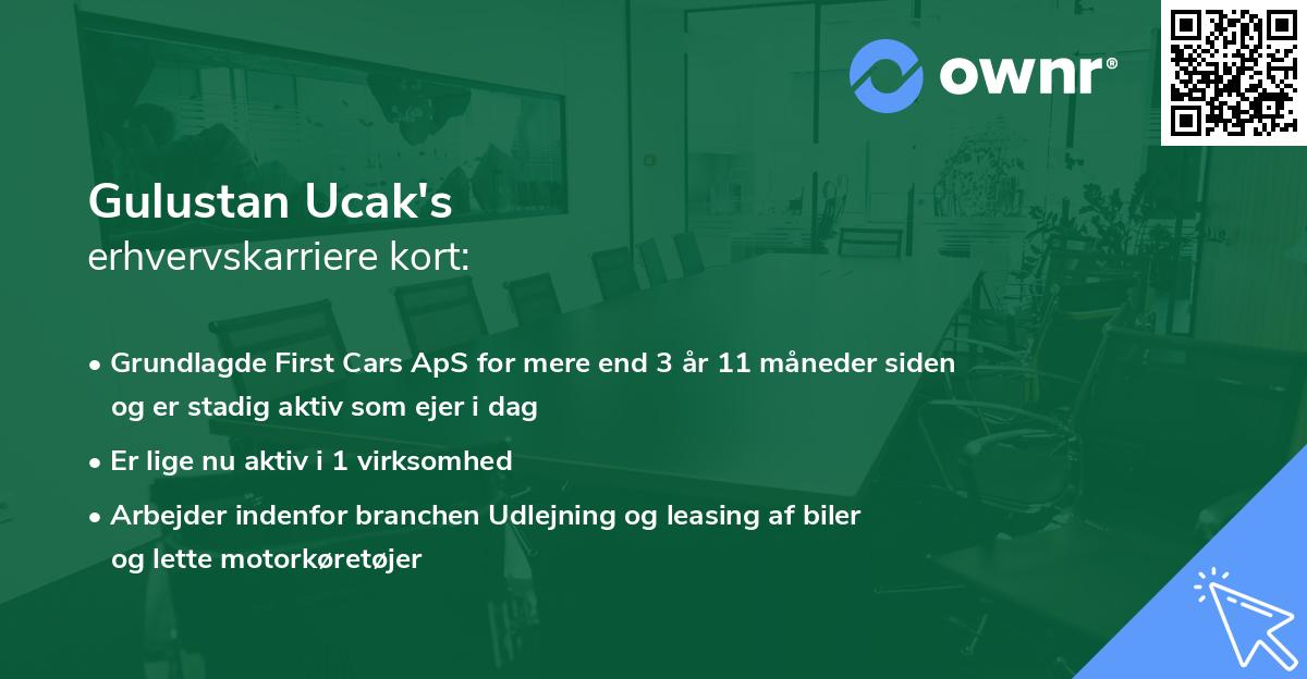 Gulustan Ucak's erhvervskarriere kort