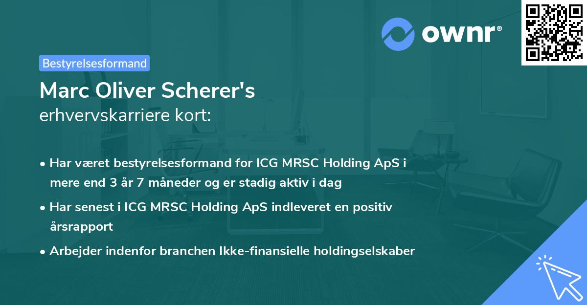 Marc Oliver Scherer's erhvervskarriere kort