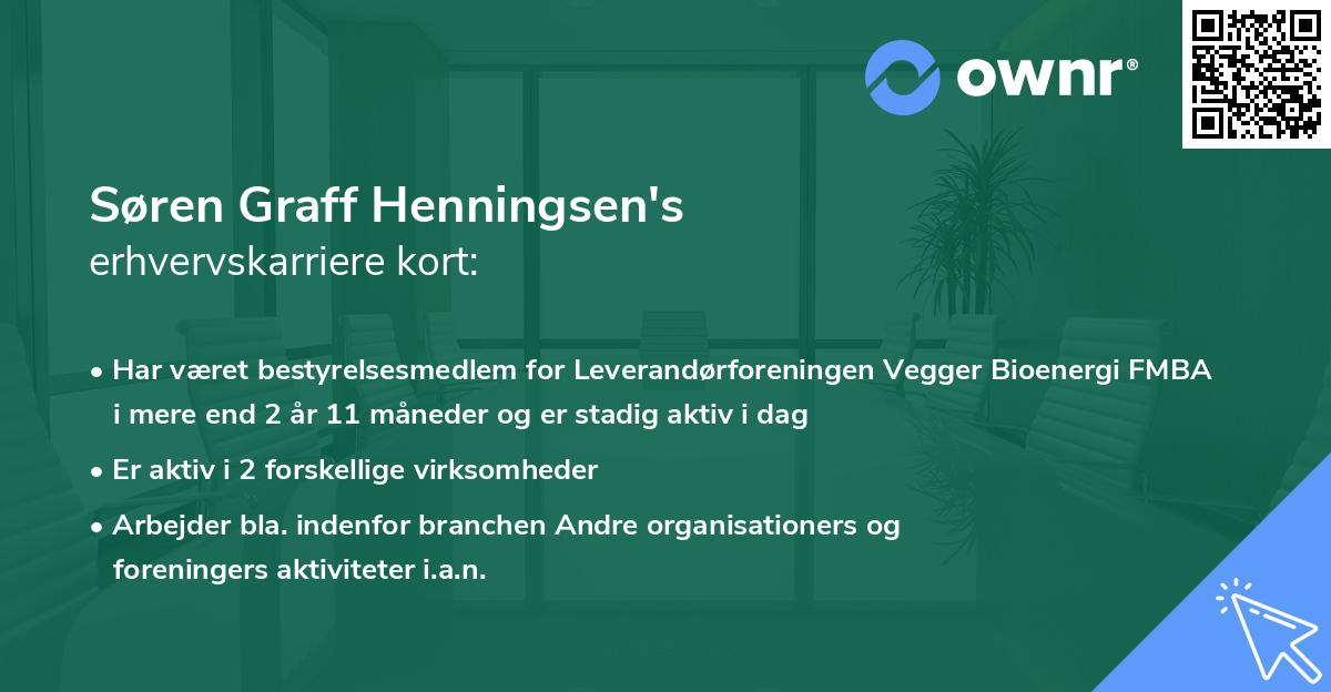 Søren Graff Henningsen's erhvervskarriere kort