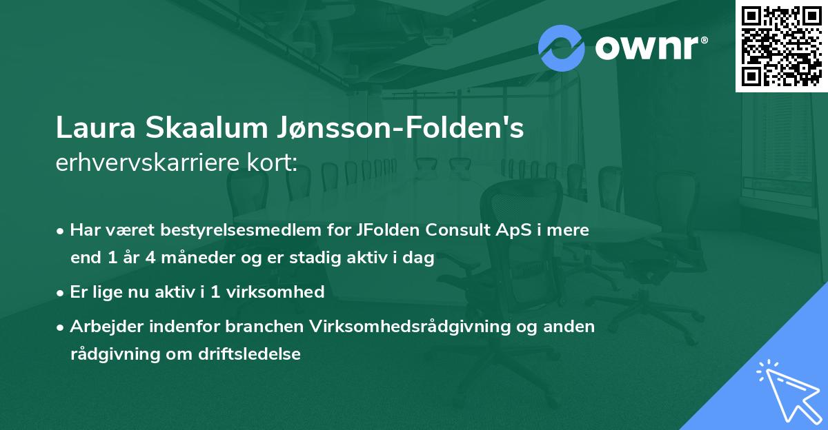 Laura Skaalum Jønsson-Folden's erhvervskarriere kort