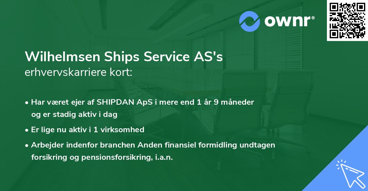 Wilhelmsen Ships Service AS's erhvervskarriere kort