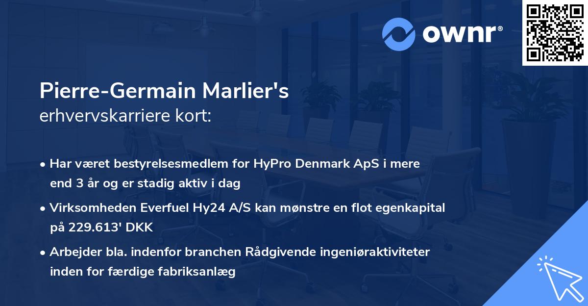 Pierre-Germain Marlier's erhvervskarriere kort