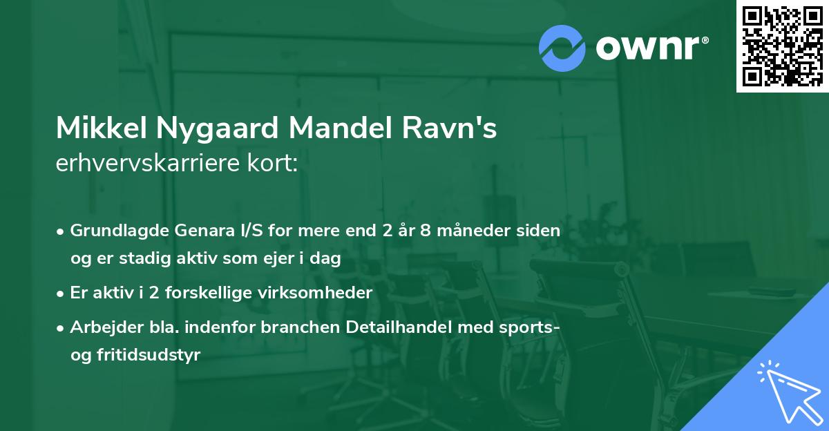 Mikkel Nygaard Mandel Ravn's erhvervskarriere kort