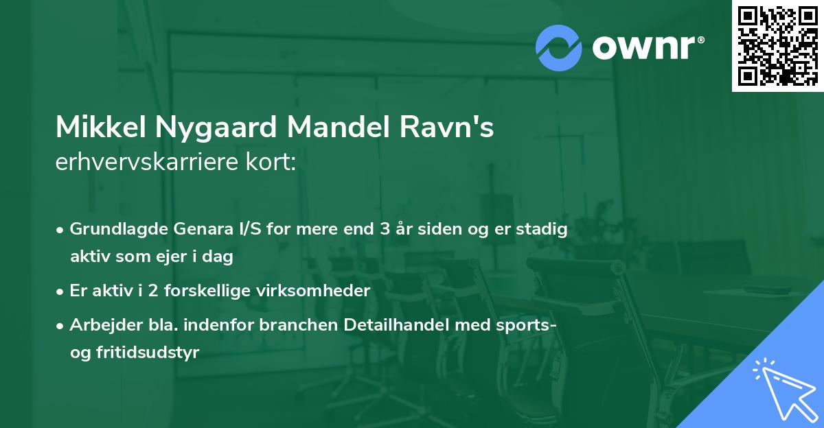 Mikkel Nygaard Mandel Ravn's erhvervskarriere kort