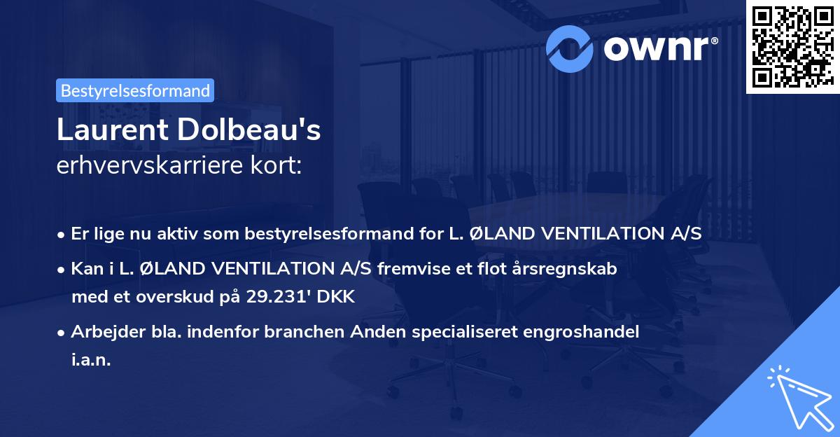 Laurent Dolbeau's erhvervskarriere kort