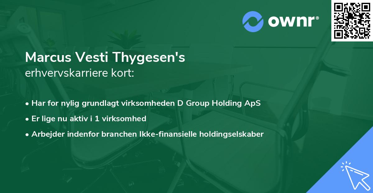 Marcus Vesti Thygesen's erhvervskarriere kort