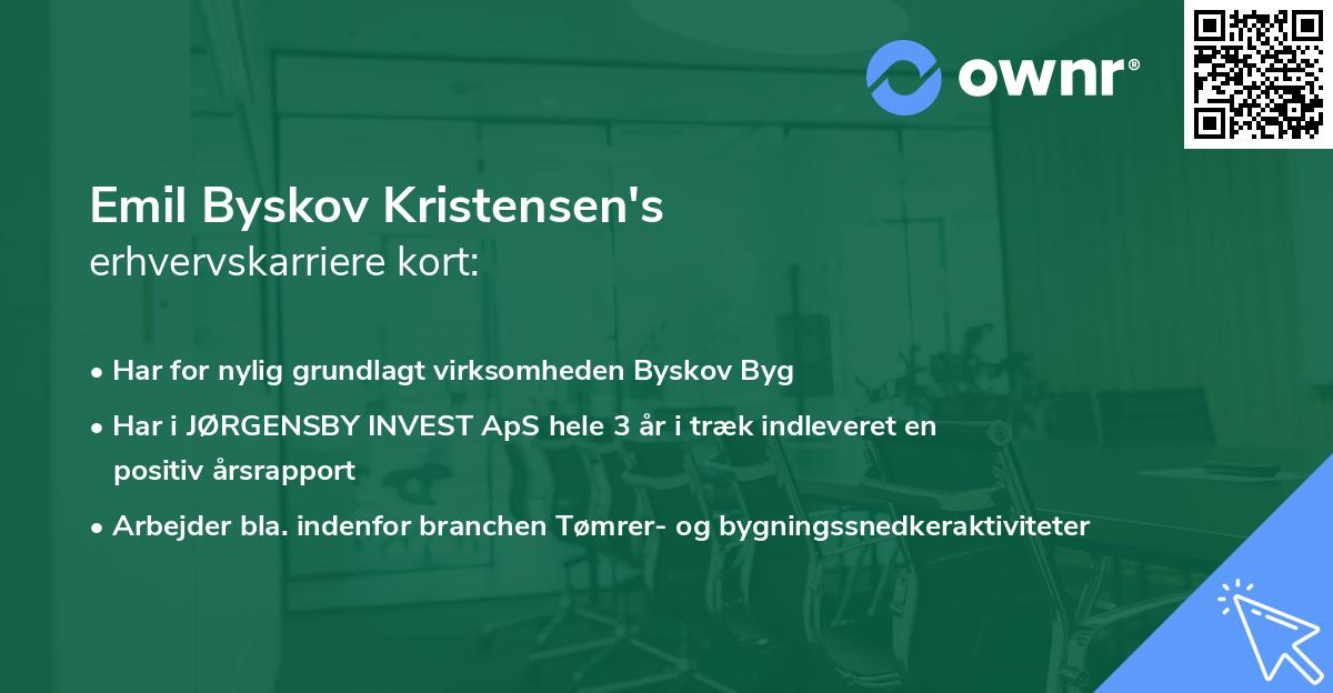 Emil Byskov Kristensen's erhvervskarriere kort