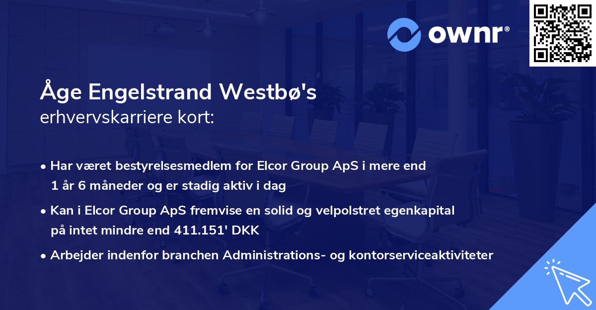 Åge Engelstrand Westbø's erhvervskarriere kort