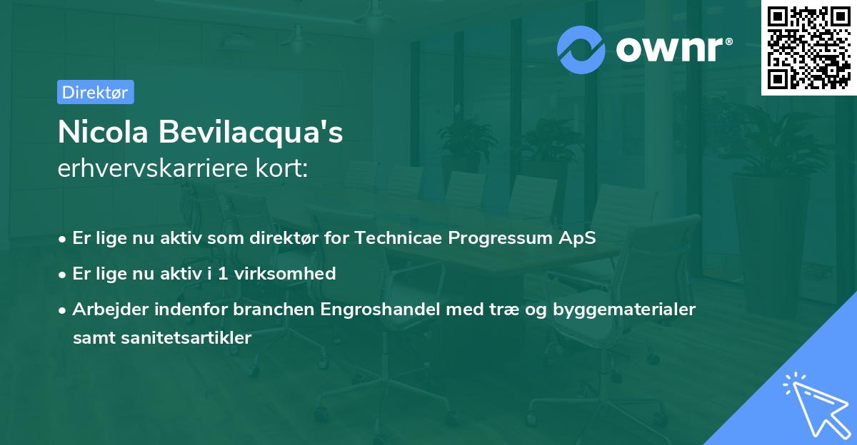 Nicola Bevilacqua's erhvervskarriere kort