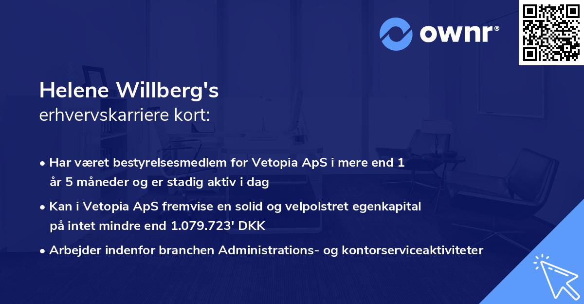 Helene Willberg's erhvervskarriere kort