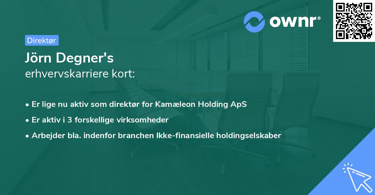 Jörn Degner's erhvervskarriere kort