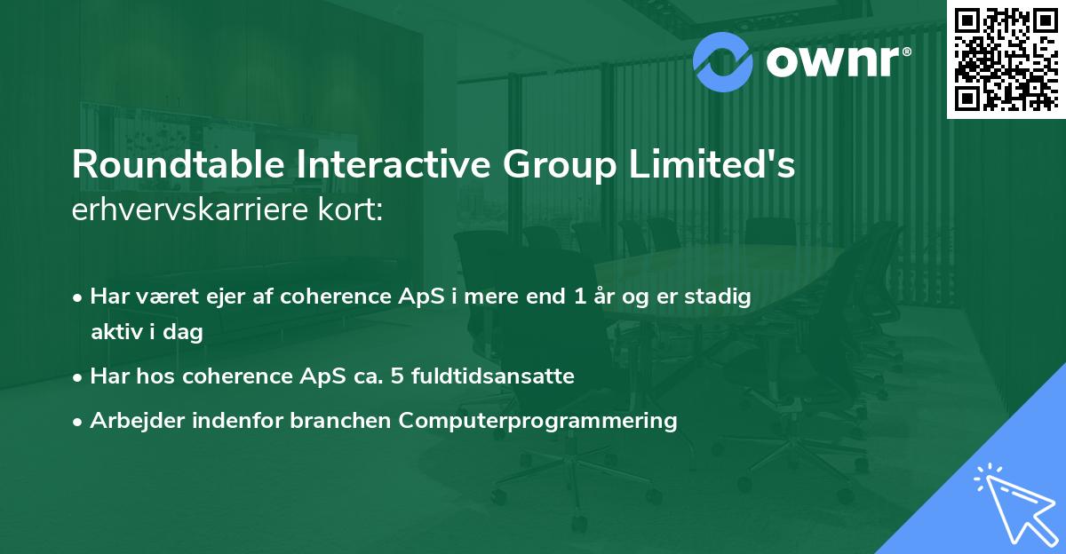 Roundtable Interactive Group Limited's erhvervskarriere kort