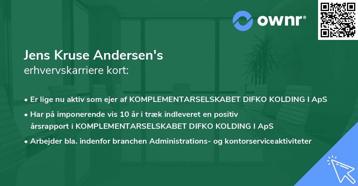 Jens Kruse Andersen's erhvervskarriere kort