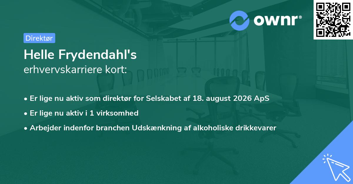 Helle Frydendahl's erhvervskarriere kort