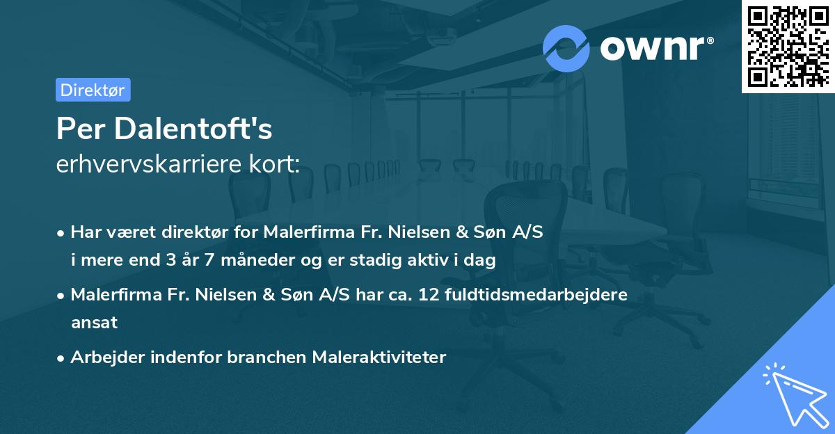 Per Dalentoft's erhvervskarriere kort