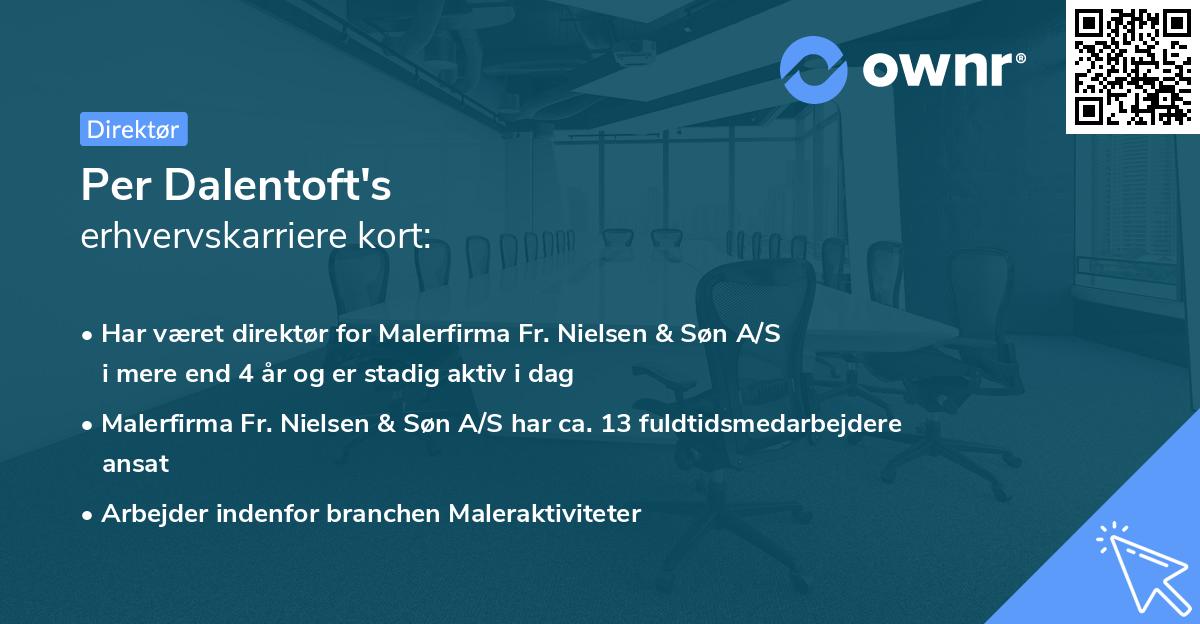 Per Dalentoft's erhvervskarriere kort