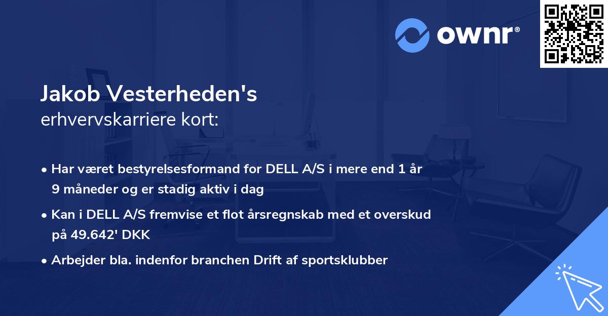Jakob Vesterheden's erhvervskarriere kort