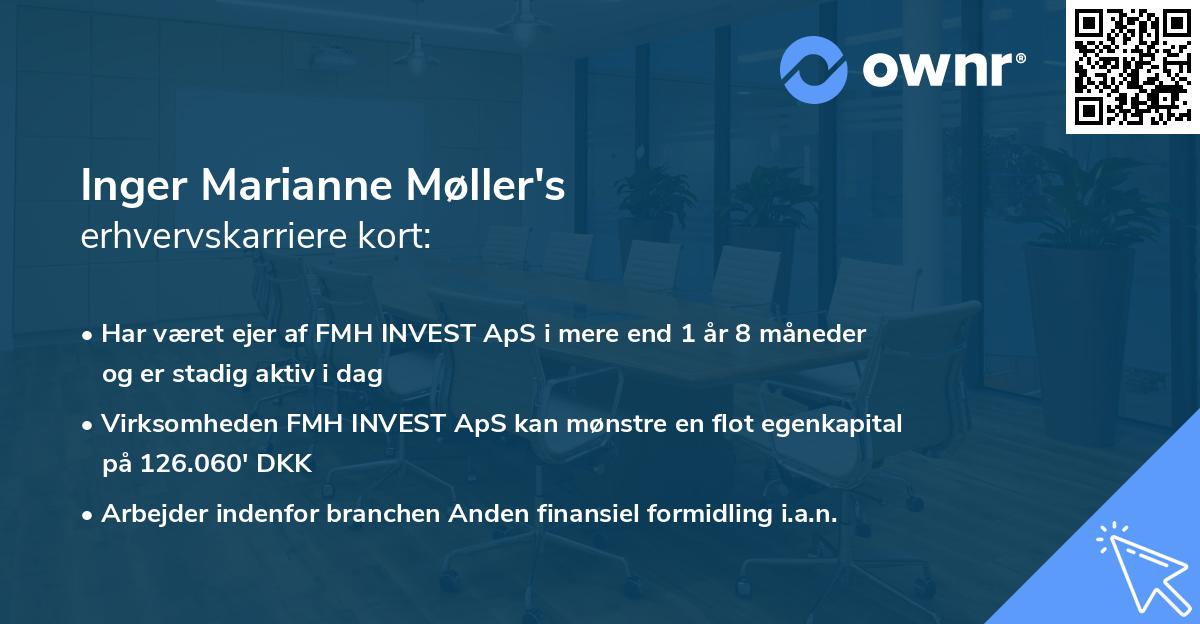 Inger Marianne Møller's erhvervskarriere kort