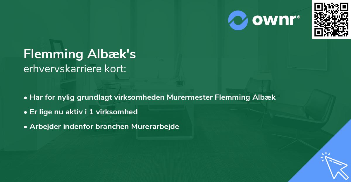 Flemming Albæk's erhvervskarriere kort