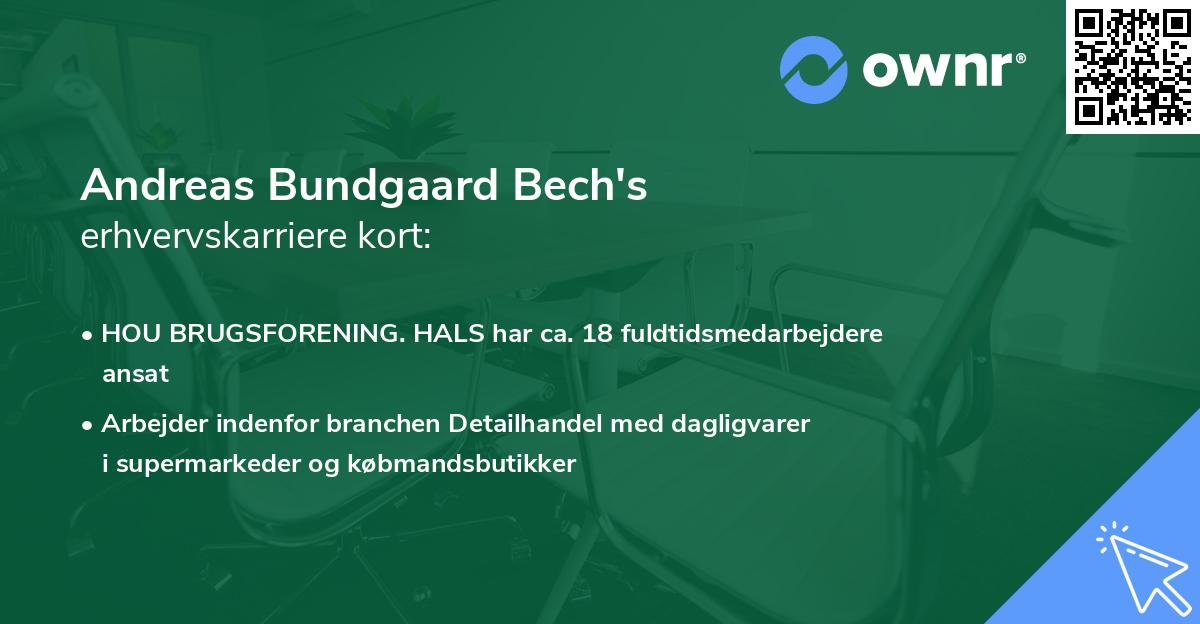 Andreas Bundgaard Bech's erhvervskarriere kort