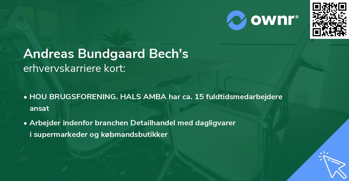 Andreas Bundgaard Bech's erhvervskarriere kort