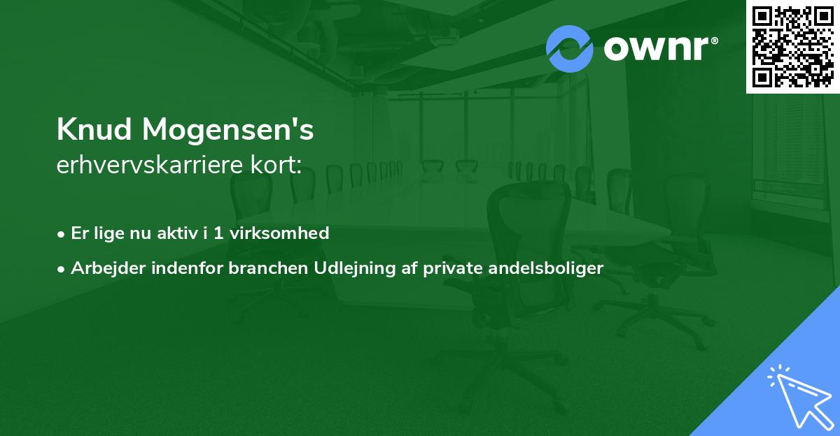 Knud Mogensen's erhvervskarriere kort