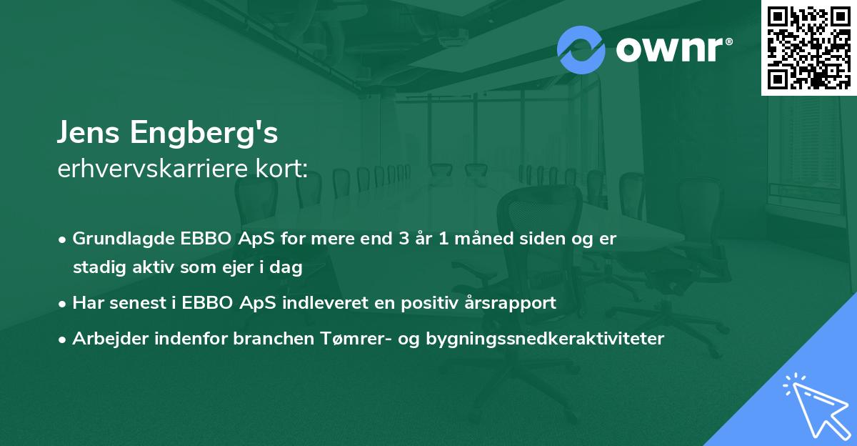 Jens Engberg's erhvervskarriere kort