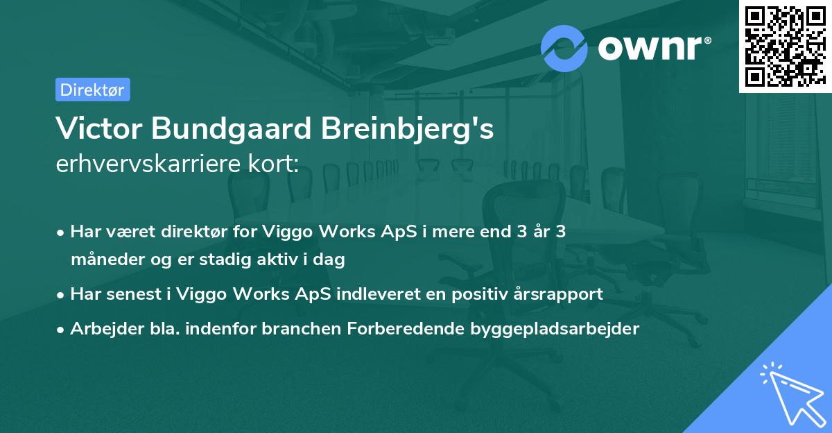 Victor Bundgaard Breinbjerg's erhvervskarriere kort