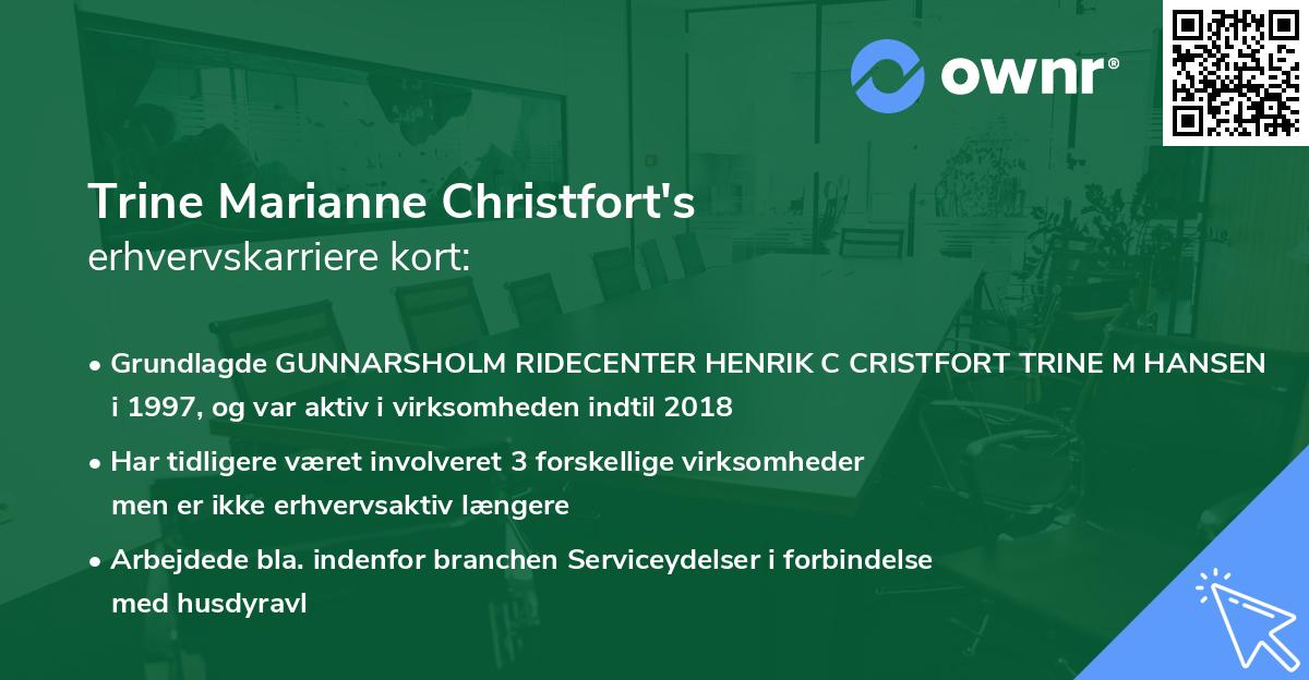 Trine Marianne Christfort's erhvervskarriere kort