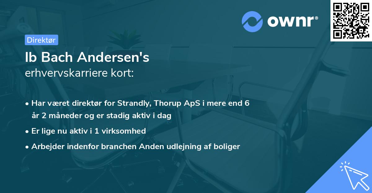 Ib Bach Andersen's erhvervskarriere kort