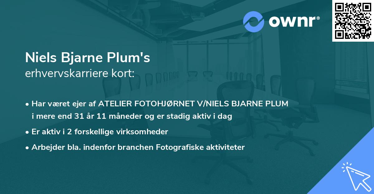 Niels Bjarne Plum's erhvervskarriere kort