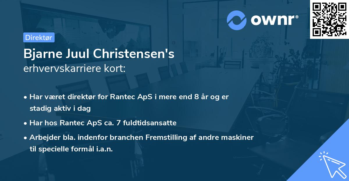 Bjarne Juul Christensen's erhvervskarriere kort