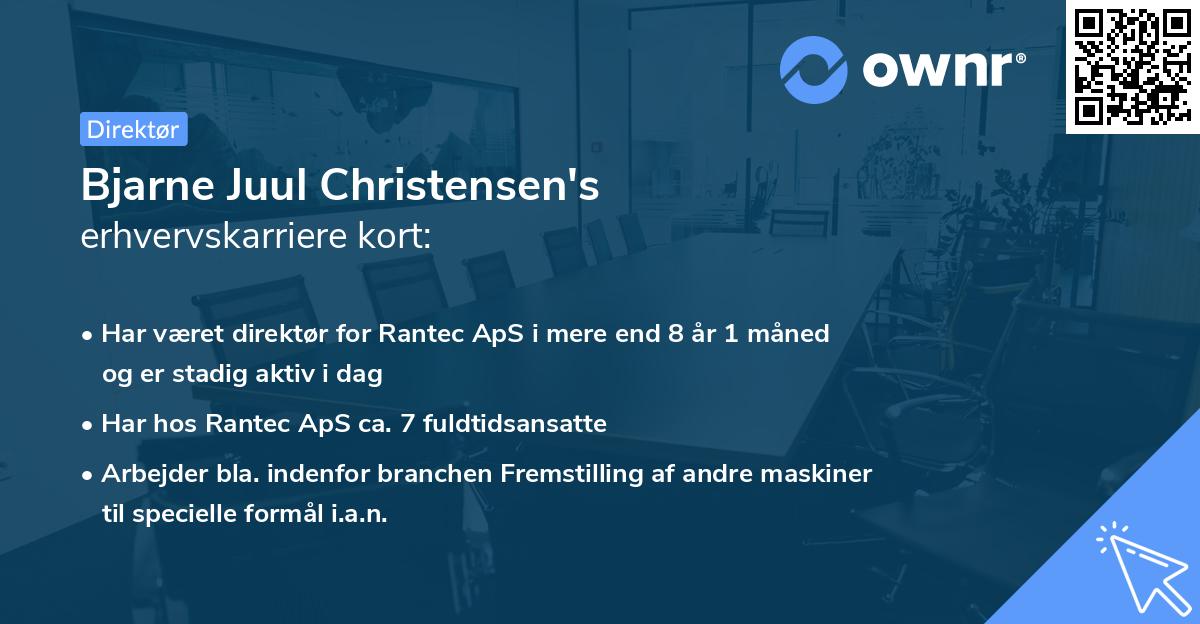 Bjarne Juul Christensen's erhvervskarriere kort