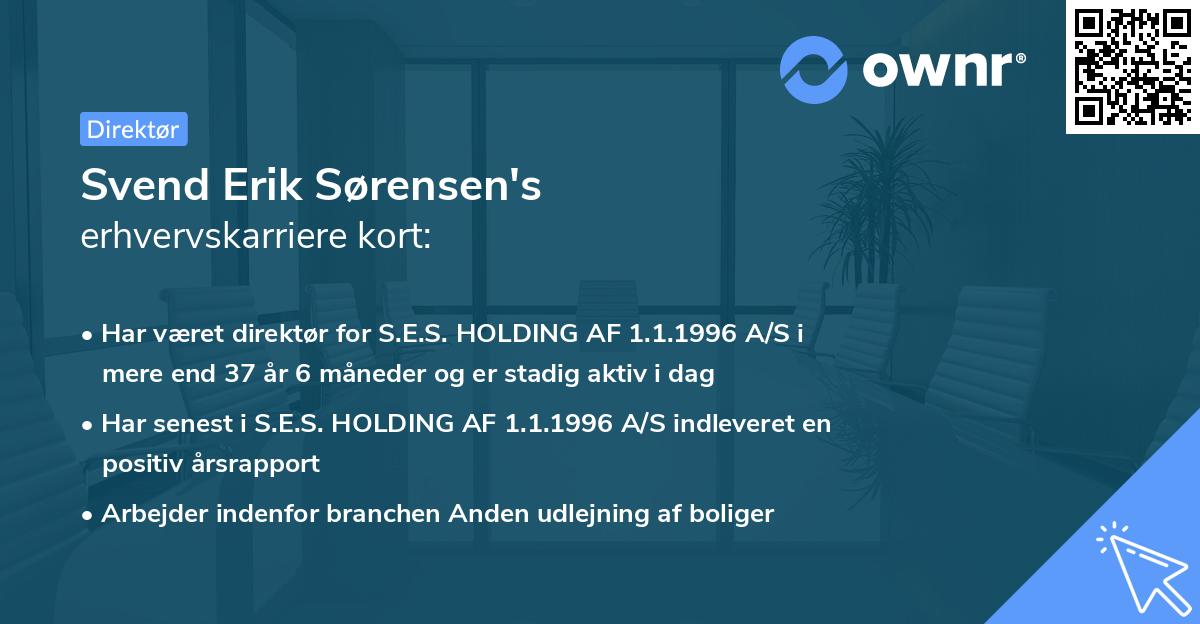Svend Erik Sørensen's erhvervskarriere kort