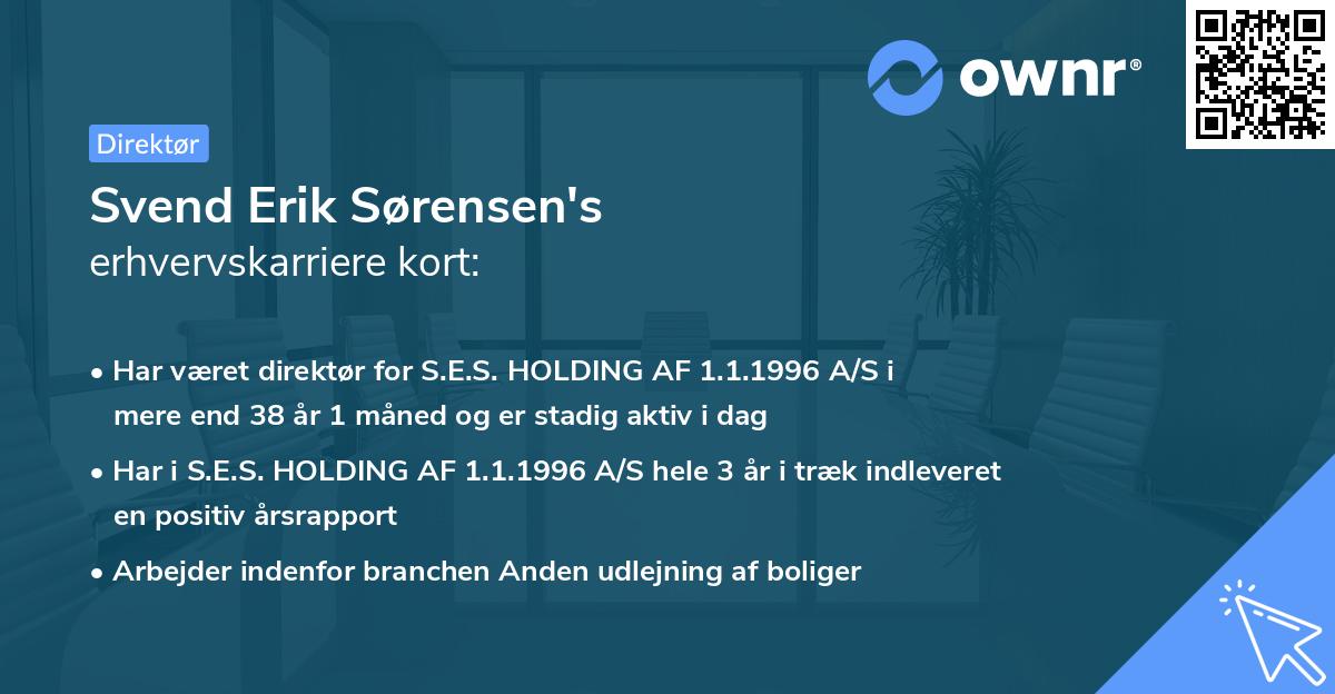 Svend Erik Sørensen's erhvervskarriere kort
