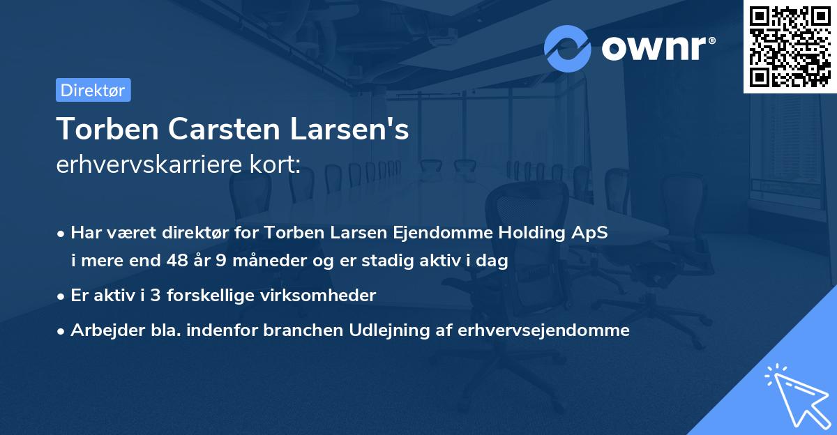 Torben Carsten Larsen's erhvervskarriere kort
