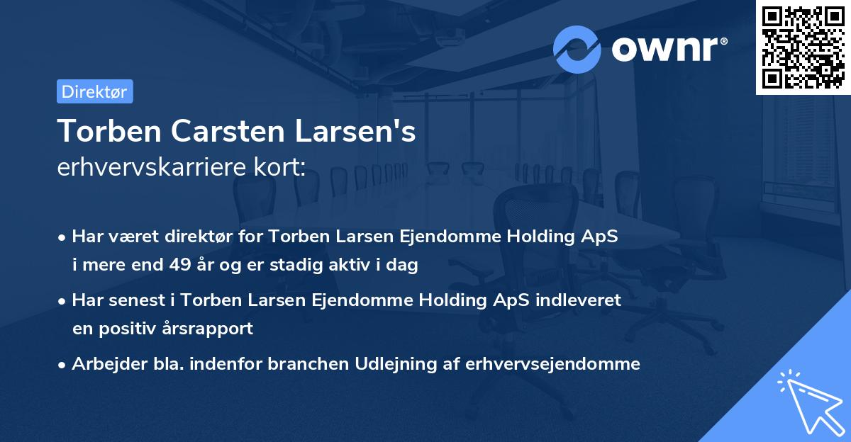 Torben Carsten Larsen's erhvervskarriere kort