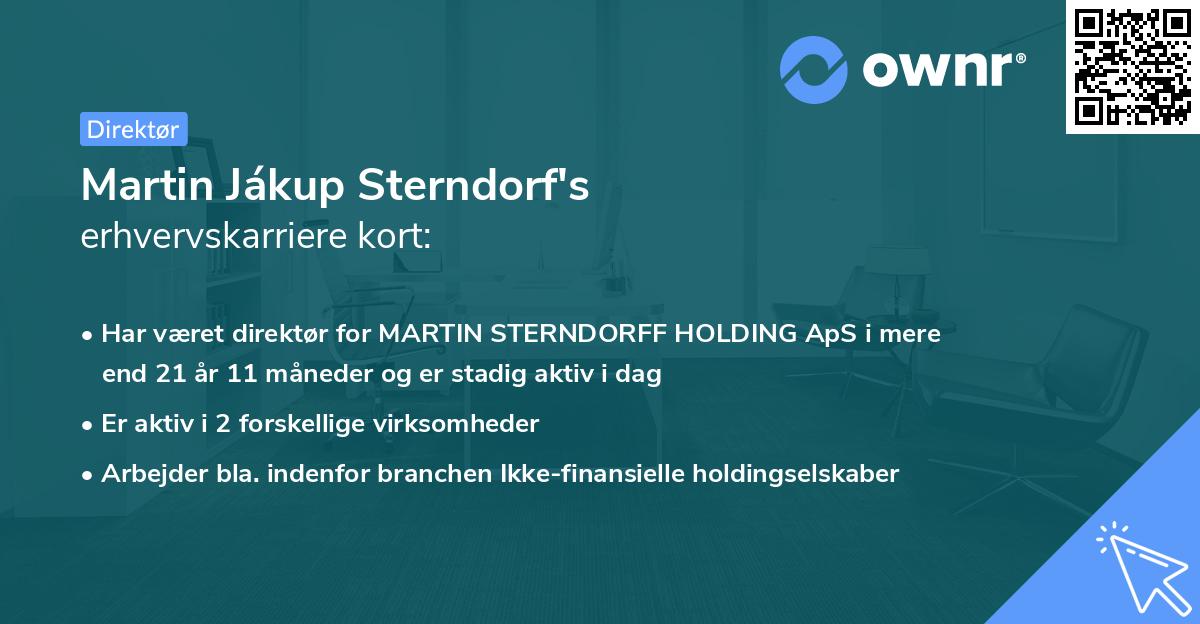 Martin Jákup Sterndorf's erhvervskarriere kort