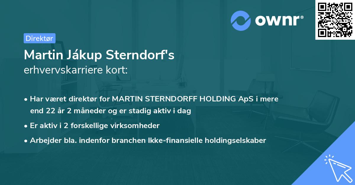 Martin Jákup Sterndorf's erhvervskarriere kort